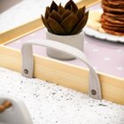 Bandeja Decorativa Média Rosa Com Poá Branco - 40x28cm Clara