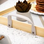 Bandeja Decorativa Média Tons Bege - 40x28cm Clara