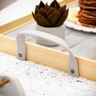 Bandeja Decorativa Média Vintage Bege - 40x28cm Clara