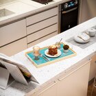 Bandeja Decorativa Média Vintage Madeira Azul - 40x28cm Clara