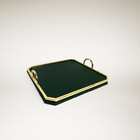 Bandeja Decorativa Noite Metal Verde Eucalipto