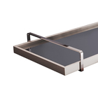 Bandeja Decorativa Off White Espelhada - Alça Cromada