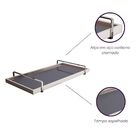 Bandeja Decorativa Off White Espelhada - Alça Cromada