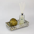 Bandeja Decorativa Para Banheiro - Prateada Luxo 24x13cm