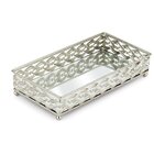 Bandeja Decorativa Para Banheiro - Prateada Luxo 24x13cm