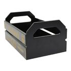 Bandeja Decorativa Para Bebidas Com Alça Caixa Em Mdf Decoraç