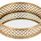 Bandeja Decorativa Para Servir Espelhado Metal 5x15x15cm Dour