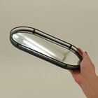 Bandeja Decorativa Para Servir Lavabo Espelhado Metal 2x14x27