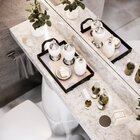 Bandeja Decorativa Pequena Abstrato - 32x22cm Preta