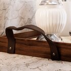 Bandeja Decorativa Pequena Arabesco Bege - 32x22cm Marrom