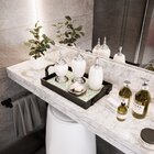 Bandeja Decorativa Pequena Arabesco Verde - 32x22cm Preta