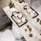 Bandeja Decorativa Pequena Borboletas - 32x22cm Preta