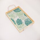 Bandeja Decorativa Pequena Costela De Adão Tons De Verde - 32