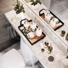 Bandeja Decorativa Pequena Costela De Adão Verde - 32x22cm Pr