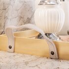 Bandeja Decorativa Pequena Flor E Ramo - 32x22cm Clara