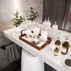 Bandeja Decorativa Pequena Flor Rose - 32x22cm Marrom