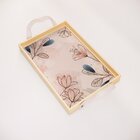 Bandeja Decorativa Pequena Flores E Folhas - 32x22cm Clara