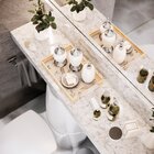 Bandeja Decorativa Pequena Folhas E Flores Diversas - 32x22cm