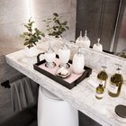 Bandeja Decorativa Pequena Fundo Rosa E Coraçãozinho - 32x22c