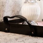 Bandeja Decorativa Pequena Fundo Rosa E Coraçãozinho - 32x22c