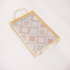 Bandeja Decorativa Pequena Geométrica - 32x22cm Clara