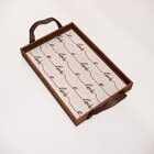 Bandeja Decorativa Pequena Love - 32x22cm Marrom