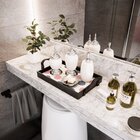 Bandeja Decorativa Pequena Poá Geométrico - 32x22cm Preta