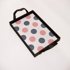 Bandeja Decorativa Pequena Poá Geométrico - 32x22cm Preta