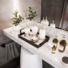 Bandeja Decorativa Pequena Ramos - 32x22cm Preta