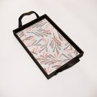 Bandeja Decorativa Pequena Ramos - 32x22cm Preta