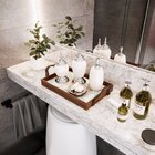 Bandeja Decorativa Pequena Ramos Coloridos - 32x22cm Marrom