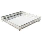 Bandeja Decorativa Quadrada 17m Metal Espelho Kv0078 St2161