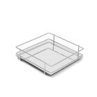 Bandeja Decorativa Quadrada Luxo - Prateada 15x15cm