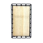 Bandeja Decorativa Retangular De Metal E Mdf Preto 21cm 2503