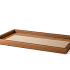 Bandeja Decorativa Retangular Em Mdf Com Rattan 45cm 16753 Ma