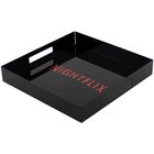 Bandeja Decorativa Servir Séries Nightflix 25x25cm Preta