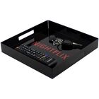 Bandeja Decorativa Servir Séries Nightflix 25x25cm Preta