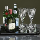 Bandeja Decorativa Vidro E Aço Inox 30x45cm Forma Collection