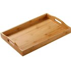 Bandeja Elegantia De Bambu Retangular Com Alça - Jolitex Mek M