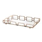 Bandeja Em Aço Espelhada Wolff Arezzo 40cm Rosé