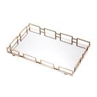 Bandeja Em Aço Espelhada Wolff Arezzo 40cm Rosé