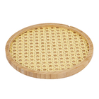 Bandeja Em Bambu Palhinha Redonda Oikos Natural