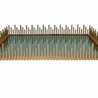 Bandeja Em Ferro Dourada 35x23x6cm