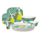 Bandeja Em Fibra De Bambu Redonda Summer 37cm Tropical