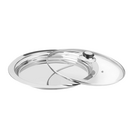 Bandeja Em Inox Com Tampa Para Servir Pizza 32 Cm - Forma