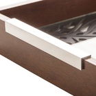 Bandeja Em Madeira Com Vidro Adam Preta 37 X 23 X 5cm Woodart