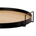 Bandeja Em Madeira E Metal 14045 Mart