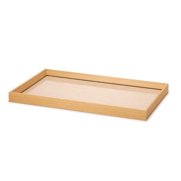 Bandeja Em Mdf Com Linho 45 X 27 X 3cm Mart 15677