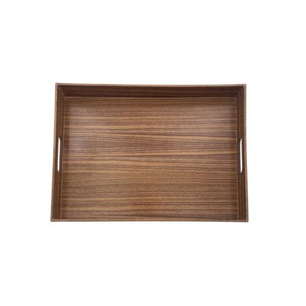 Bandeja Em Plástico L'hermitage Plateu 45x30x4cm Madeira
