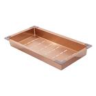 Bandeja Escorredor Profundo Inox Aço Escovado Rose Gold